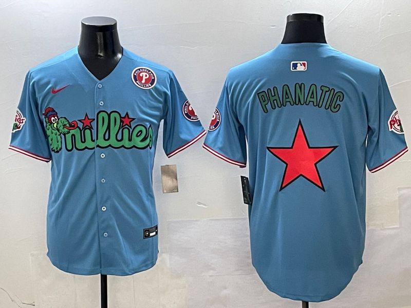Men Philadelphia Phillies Blank Light Blue three generations Joint Name 2025 Nike MLB Jersey style 8->philadelphia phillies->MLB Jersey